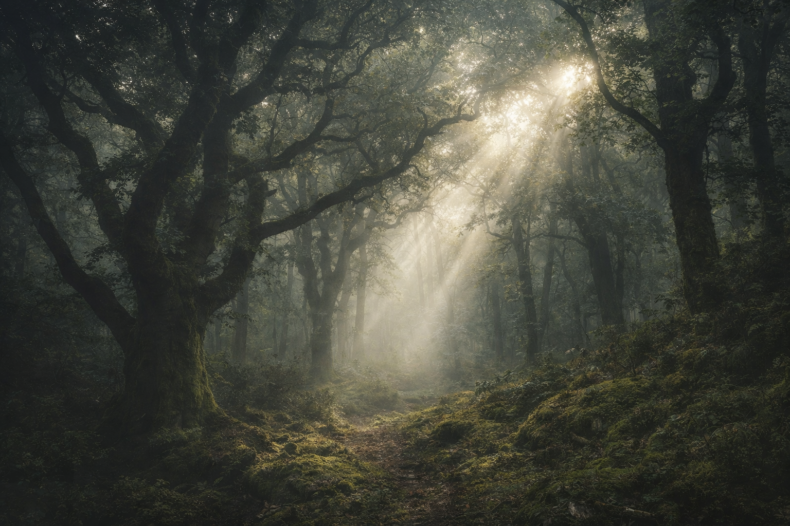 안개와 빛이 머무는 숲